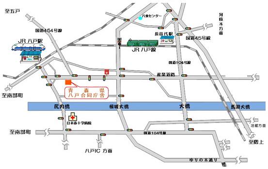 八戸合庁地図