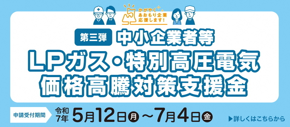 中小企業者等LPガス・特別高圧電気価格高騰対策支援金について