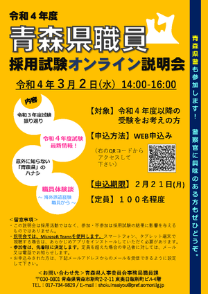 R4採用試験オンライン説明会チラシ