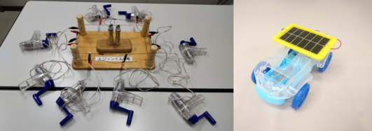 手回し発電機、ソーラーカー