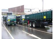 運搬車両現場出発(グループ編成)