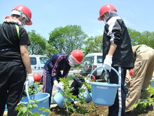 地元の子どもたちによる体験植樹（環境学習）