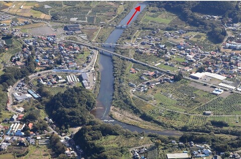図12 馬淵川工区 大向・門前地区 空中写真（R7.10月撮影）