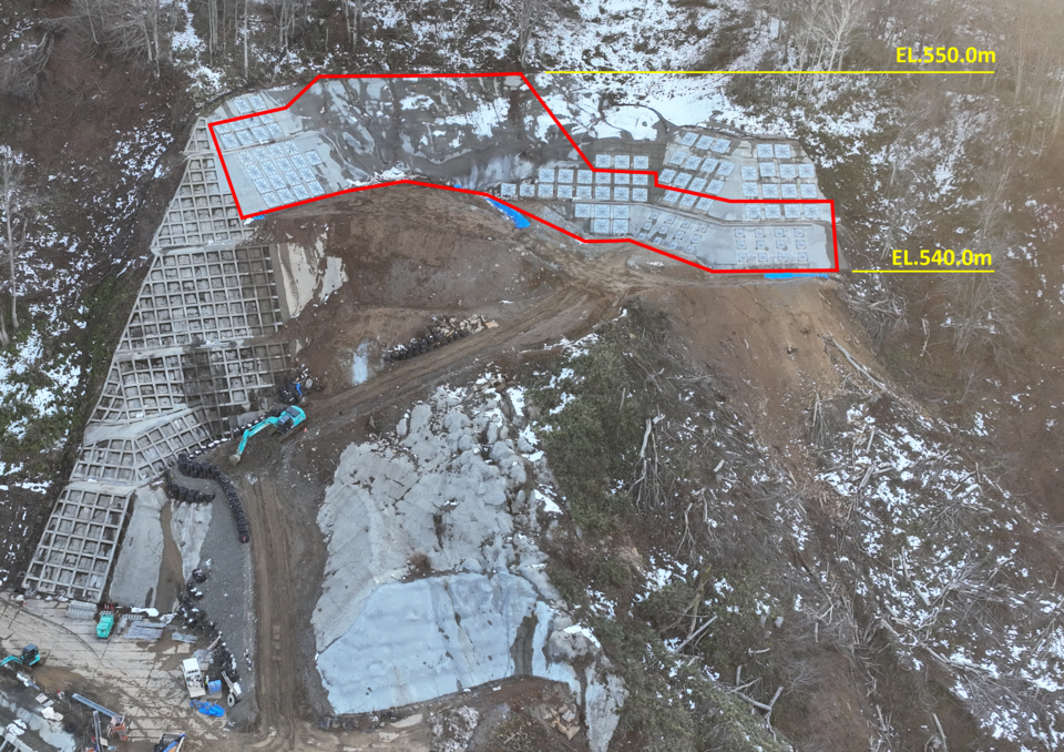 本体掘削工（左岸）施工状況