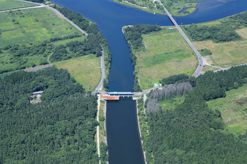 高瀬川放水路　航空写真