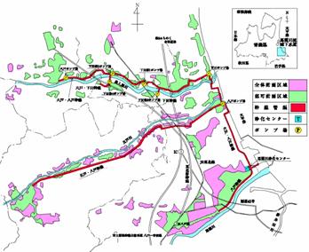 馬淵川流域下水道一般図