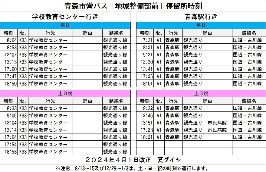 バス時刻表