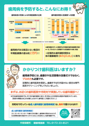 歯科保健リーフレット(裏)