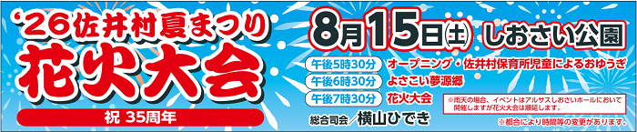 佐井村夏まつり花火大会