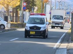 警察による住民広報の様子