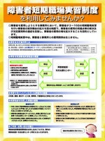 障害者短期職場実習制度リーフレット