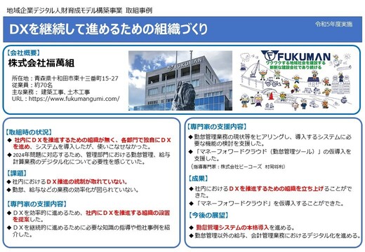 株式会社福萬組　取組事例