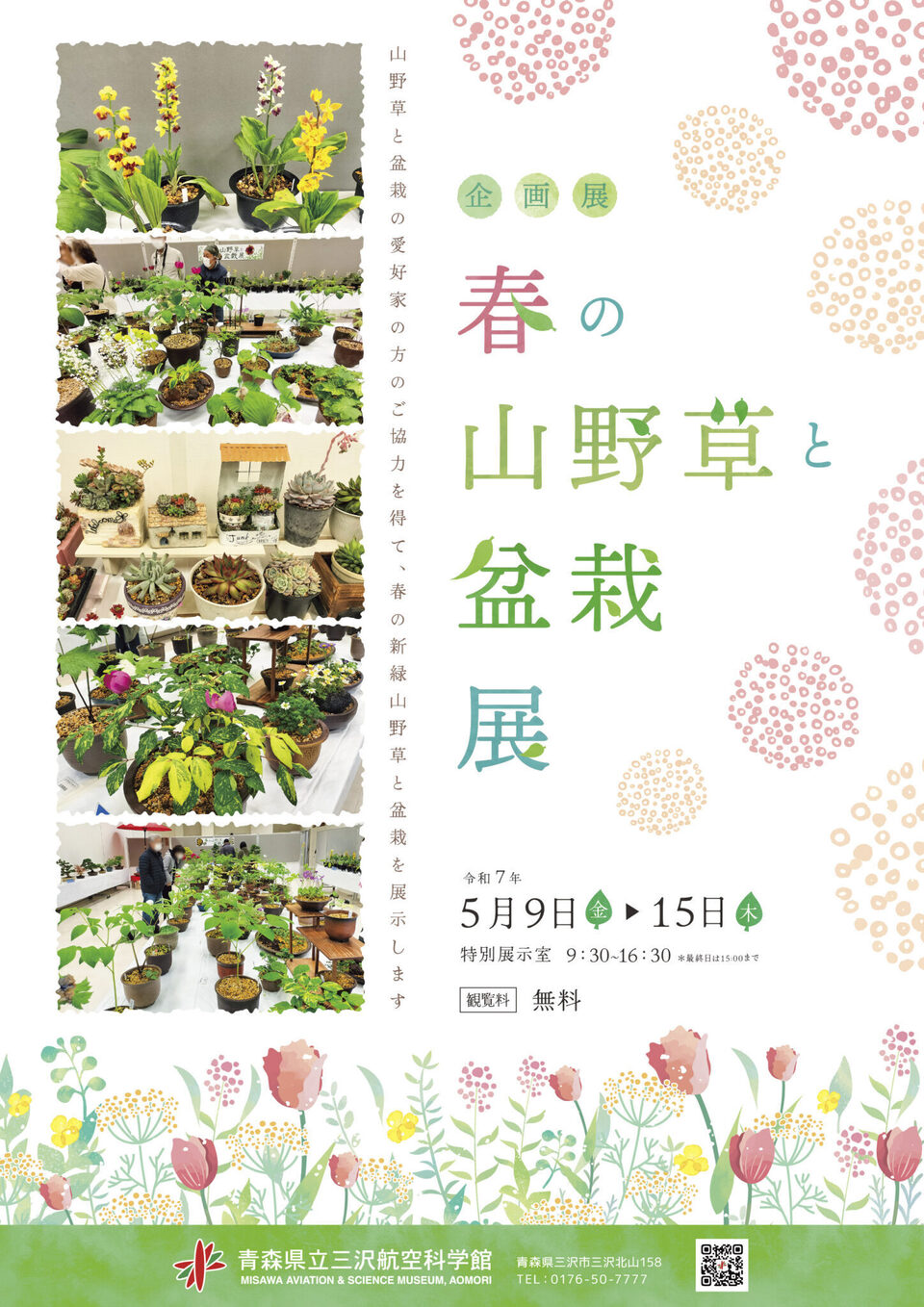 山野草と盆栽展チラシ