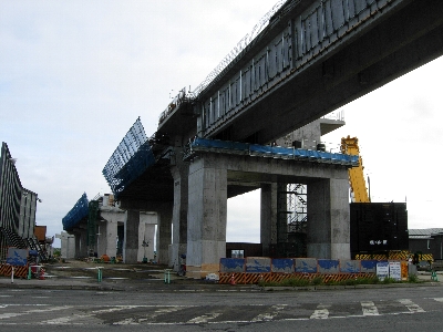 新青森駅西パイパス付近