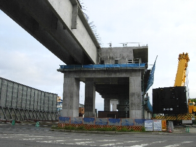 新青森駅西パイパス付近