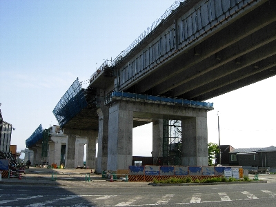 新青森駅西パイパス付近