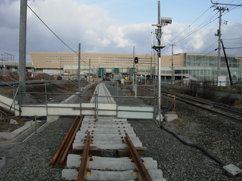 新幹線新青森駅遠望