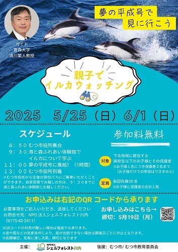 親子でイルカウオッチング2025チラシ画像