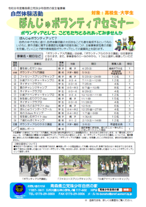 ボランティアセミナーチラシ（表）