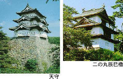 弘前城　天守、二の丸辰巳櫓
