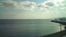 車窓から見える津軽海峡