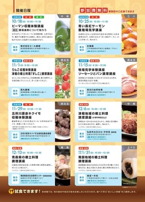 私たちが住むあおもりのウマい！をもっと知ろう（チラシ裏面）