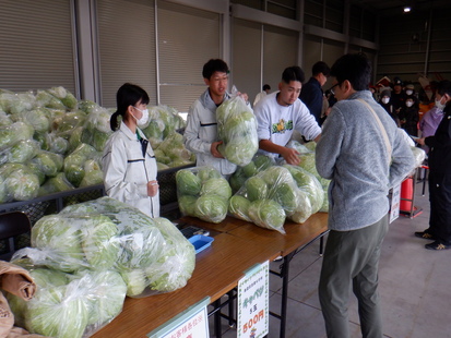 昨年の農産物販売