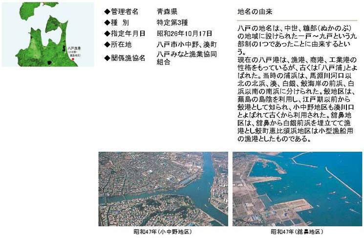 八戸漁港　小中野・舘鼻地区　広域漁港整備事業(特定)説明