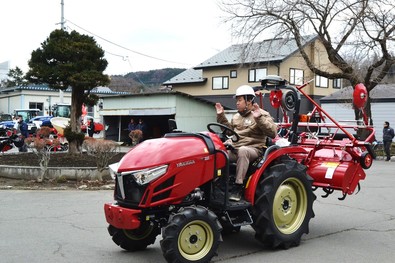 トラクターの実演