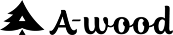 A-woodロゴマークパターン１　ブラック