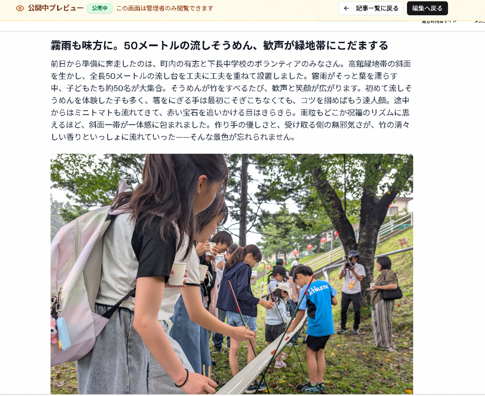 生成後