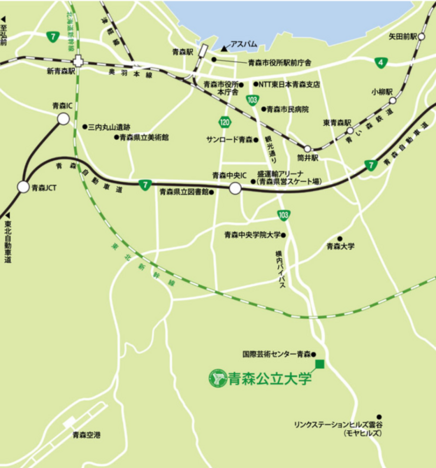 青森公立大学地図