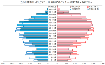 五所川原市人口ピラミッド