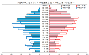 中泊町人口ピラミッド