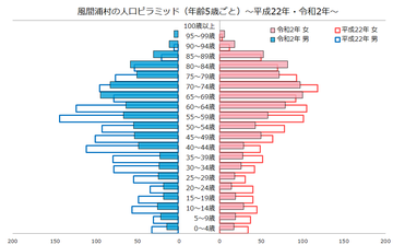 風間浦村人口ピラミッド