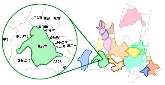 弘前市地図