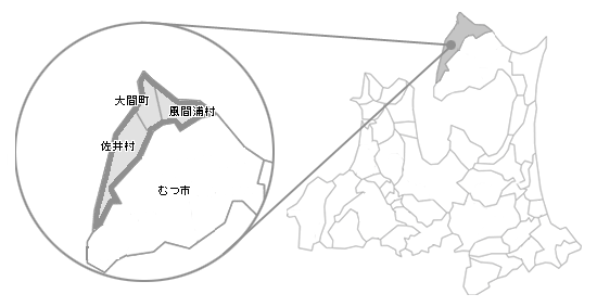 北通り３町村合併協議会地図