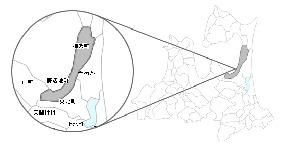 野辺地町・横浜町任意合併協議会地図