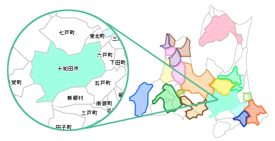 十和田市地図