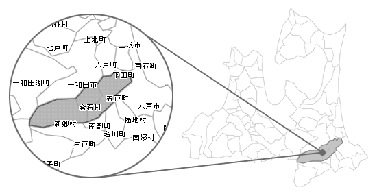 五戸地方合併協議会地図