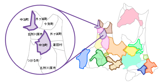 中泊町地図