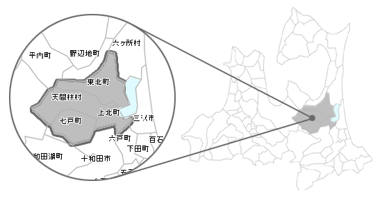 中部上北合併協議会地図