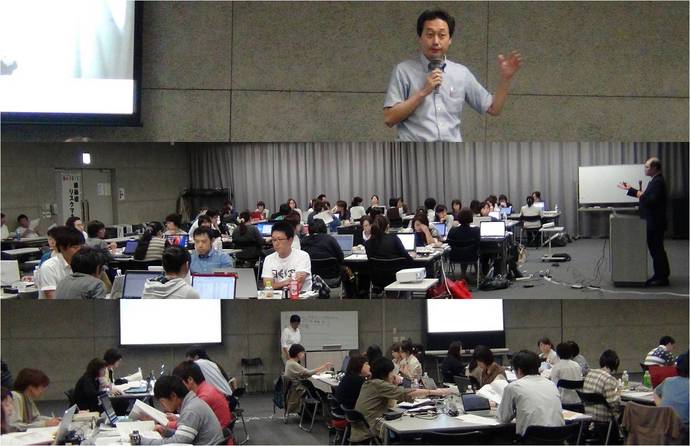 国立国際医療研究センター 加藤医長(上)、防衛医科大学校 加來教授(中)、東北大学大学院 三村先生(下)の講義の様子