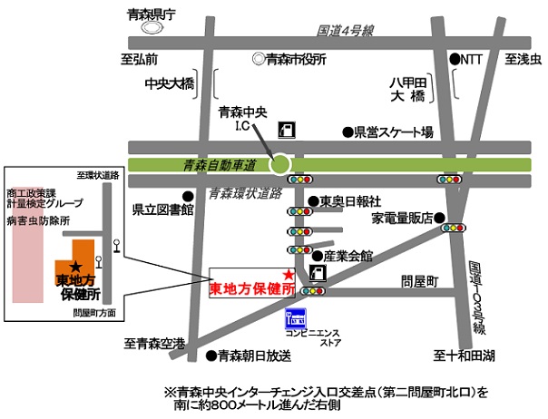 東地方保健所地図