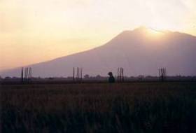 写真(岩木山の夕日)