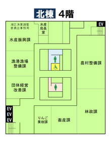 北棟4階平面図